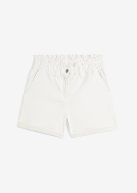 Twill-Shorts in weiß von vorne - bpc bonprix collection