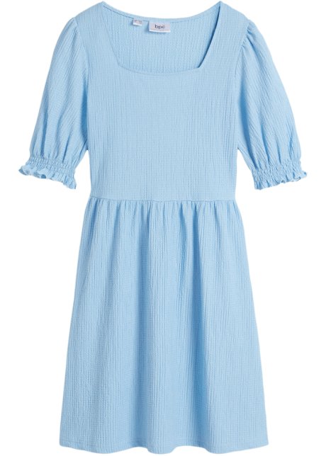 Mädchen Jerseykleid in blau von vorne - bpc bonprix collection