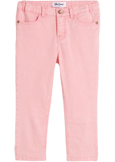 Mädchen Capri Jeans in rosa von vorne - John Baner JEANSWEAR