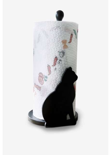 Küchenrollenhalter mit Katze in schwarz - bpc living bonprix collection