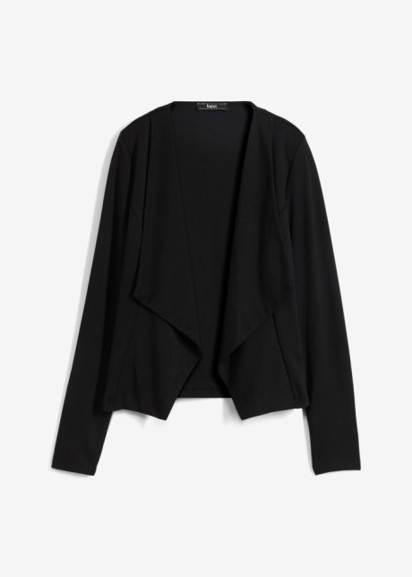Shirt-Blazer in schwarz von vorne - bpc bonprix collection