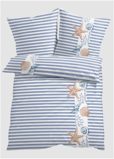 Bettwäsche mit maritimen Design in blau - bpc living bonprix collection