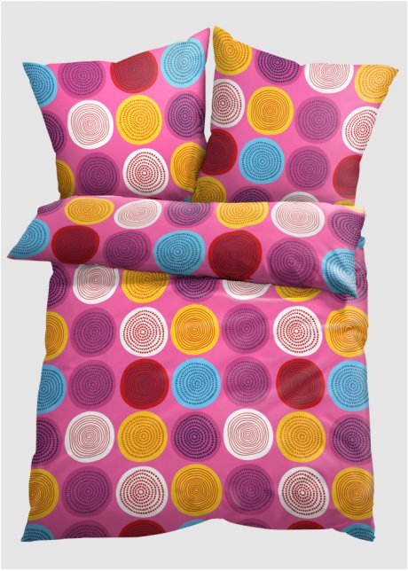 Bettwäsche mit Kreisen in pink - bpc living bonprix collection