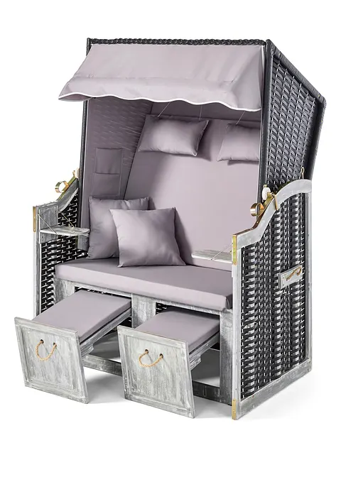 Strandkorb in grau von vorne - bpc living bonprix collection Strandkorb in grau von vorne - bpc living bonprix collection