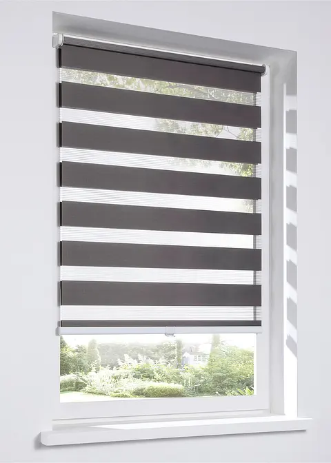 Schnurloses Doppelrollo in grau - bonprix Schnurloses Doppelrollo in grau - bonprix