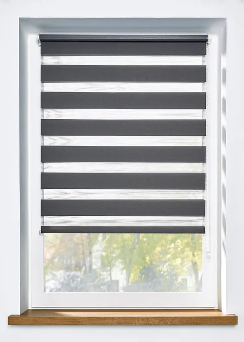 Doppelrollo ohne Bohren in grau - bonprix Doppelrollo ohne Bohren in grau - bonprix