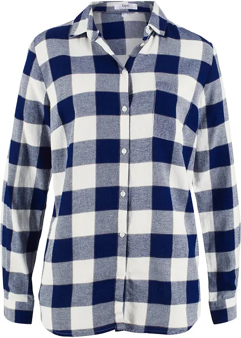 Flanellhemd in blau von vorne - bonprix Flanellhemd in blau von vorne - bonprix