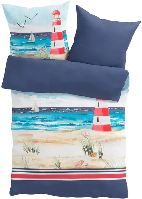 Bettwäsche mit maritimem Motiv in bunt - bonprix Bettwäsche mit maritimem Motiv in bunt - bonprix