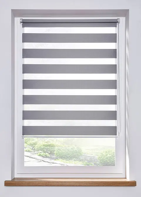 Verdunkelungs-Doppelrollo einfarbig in grau - bpc living bonprix collection Verdunkelungs-Doppelrollo einfarbig in grau - bpc living bonprix collection