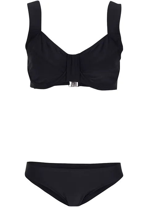 Minimizer Bügel Bikini (2-tlg. Set) in schwarz von vorne - bpc bonprix collection Minimizer Bügel Bikini (2-tlg. Set) in schwarz von vorne - bpc bonprix collection