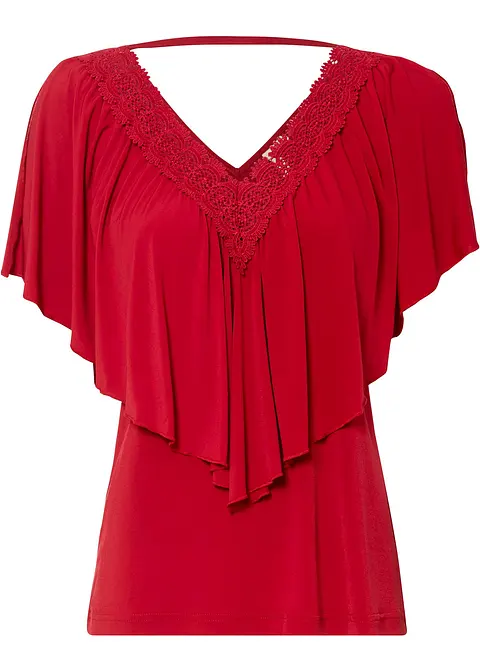 T-Shirt mit V-Ausschnitt in pink von vorne - bonprix T-Shirt mit V-Ausschnitt in pink von vorne - bonprix