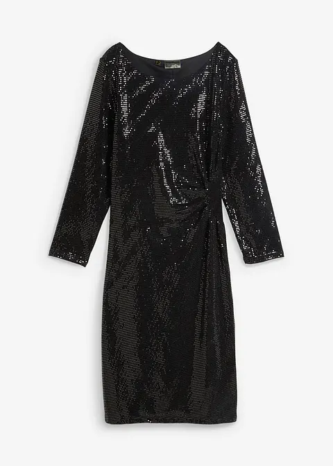 Paillettenkleid in schwarz von vorne - bonprix Paillettenkleid in schwarz von vorne - bonprix