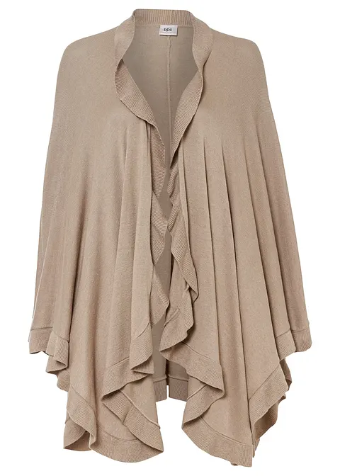 Poncho mit Kaschmiranteil in grau - bonprix Poncho mit Kaschmiranteil in grau - bonprix