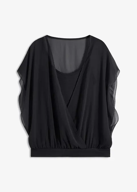 Shirtbluse in schwarz von vorne - bonprix Shirtbluse in schwarz von vorne - bonprix