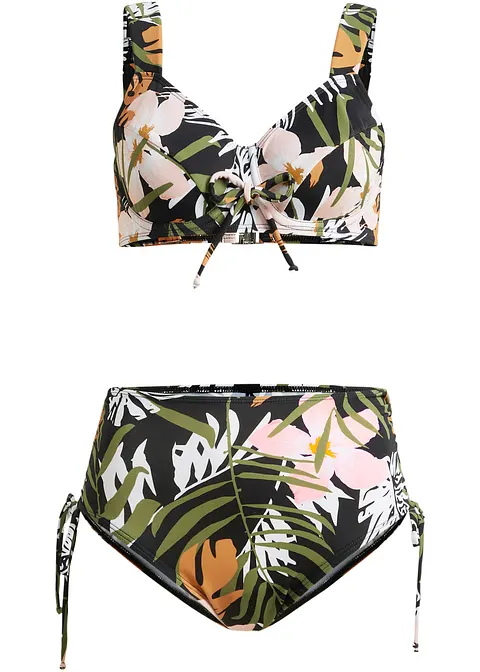 Minimizer Bikini (2-tlg.Set) aus recyceltem Polyamid in schwarz von vorne - bpc bonprix collection Minimizer Bikini (2-tlg.Set) aus recyceltem Polyamid in schwarz von vorne - bpc bonprix collection
