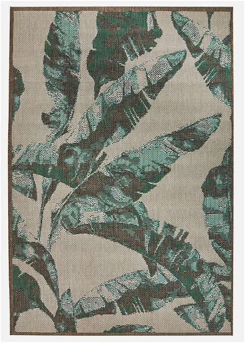 In- und Outdoor Teppich mit großen Blättern in grün - bpc living bonprix collection In- und Outdoor Teppich mit großen Blättern in grün - bpc living bonprix collection