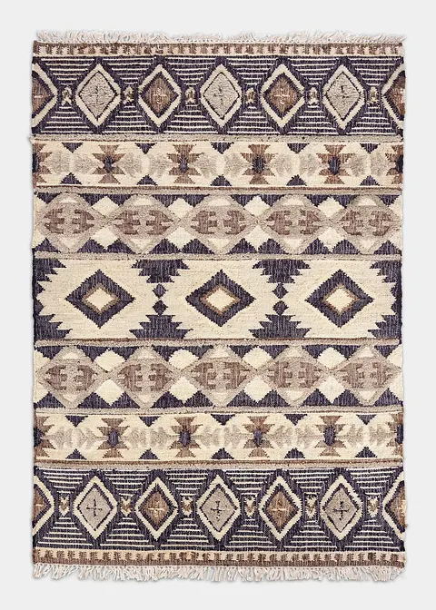Kelim-Teppich in Hoch/Tiefoptik in beige - bpc living bonprix collection Kelim-Teppich in Hoch/Tiefoptik in beige - bpc living bonprix collection