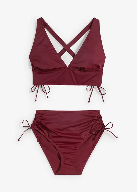Bikini (2-tlg.Set) aus recyceltem Polyamid in rot von vorne - bonprix Bikini (2-tlg.Set) aus recyceltem Polyamid in rot von vorne - bonprix