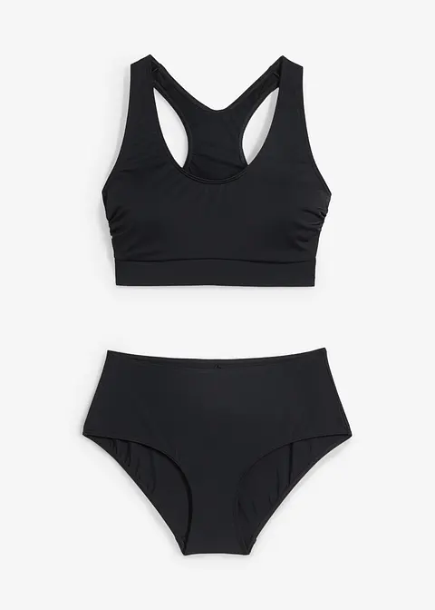 Bustier Bikini (2-tlg.Set) in schwarz von vorne - bonprix Bustier Bikini (2-tlg.Set) in schwarz von vorne - bonprix