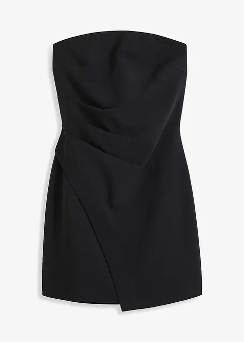 Bandeau-Kleid in schwarz von vorne - bonprix Bandeau-Kleid in schwarz von vorne - bonprix