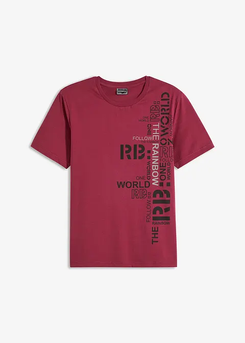 T-Shirt aus reiner Bio-Baumwolle in rot von vorne - bonprix T-Shirt aus reiner Bio-Baumwolle in rot von vorne - bonprix