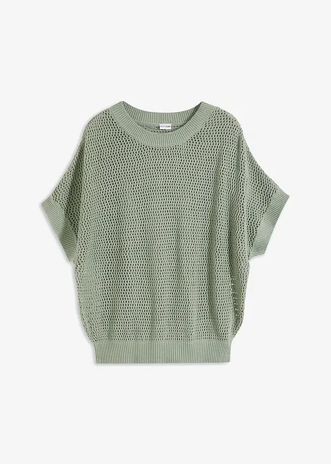 Oversize-Pullover in grün von vorne - bonprix Oversize-Pullover in grün von vorne - bonprix