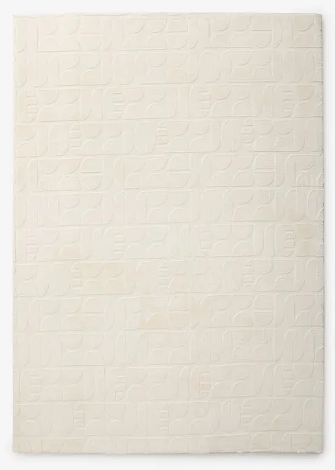 Teppich mit weicher Hoch-Tiefstruktur in beige von vorne - bonprix Teppich mit weicher Hoch-Tiefstruktur in beige von vorne - bonprix