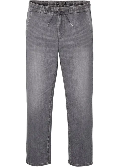 Leichte Regular Fit Schlupfjeans, Straight in schwarz von vorne - bonprix Leichte Regular Fit Schlupfjeans, Straight in schwarz von vorne - bonprix