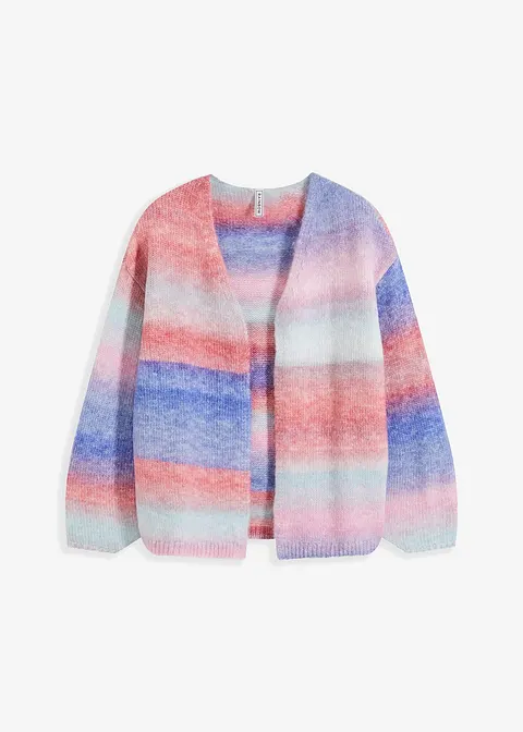 Grobstrickjacke aus weichem Woll-Mix in blau von vorne - bonprix Grobstrickjacke aus weichem Woll-Mix in blau von vorne - bonprix