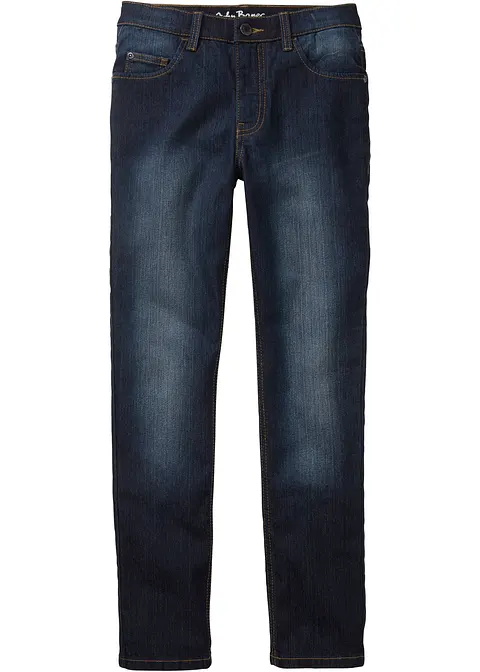 Slim Fit Stretch-Jeans, Straight in blau von vorne - bonprix Slim Fit Stretch-Jeans, Straight in blau von vorne - bonprix
