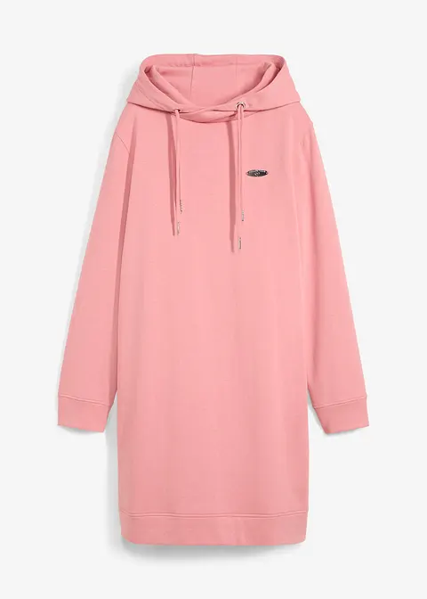 Sweatkleid mit Kapuze in rosa von vorne - bonprix Sweatkleid mit Kapuze in rosa von vorne - bonprix