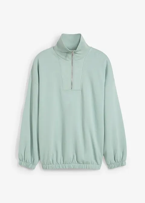 Oversize-Sweatshirt aus Bio-Baumwolle in grün von vorne - bonprix Oversize-Sweatshirt aus Bio-Baumwolle in grün von vorne - bonprix