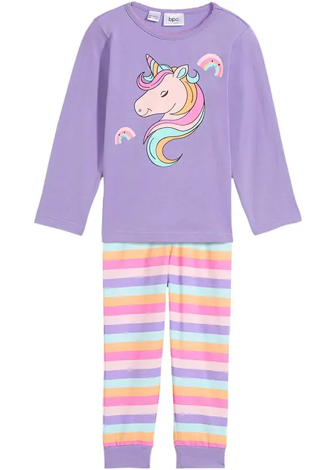 Pyjama mit Bio-Baumwolle (2-tlg. Set) in rosa von vorne - bonprix Pyjama mit Bio-Baumwolle (2-tlg. Set) in rosa von vorne - bonprix