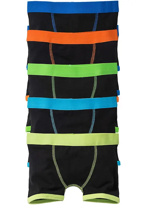 Jungen Boxershorts (5er Pack) in schwarz von vorne - bonprix Jungen Boxershorts (5er Pack) in schwarz von vorne - bonprix