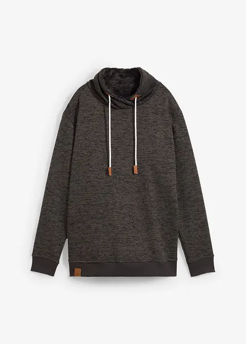 Long-Sweatshirt in grau von vorne - bonprix Long-Sweatshirt in grau von vorne - bonprix