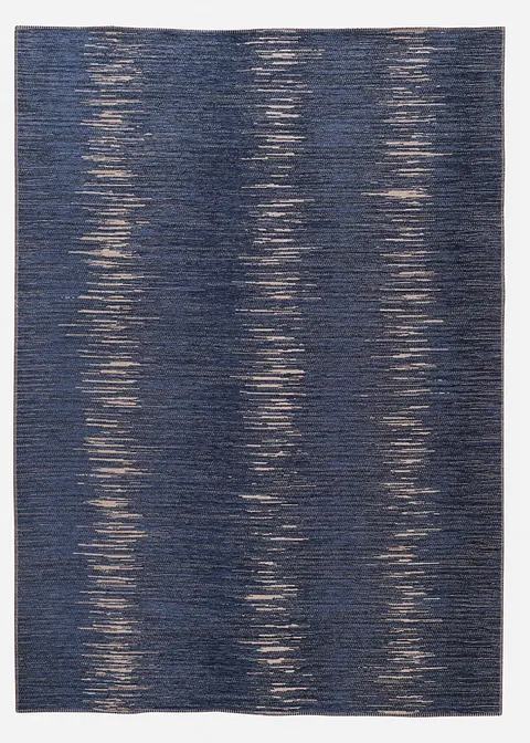 Teppich mit melierter Musterung in blau von vorne - bonprix Teppich mit melierter Musterung in blau von vorne - bonprix