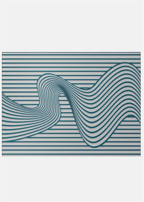 Fußmatte mit plastischem Design in blau von vorne - bonprix Fußmatte mit plastischem Design in blau von vorne - bonprix