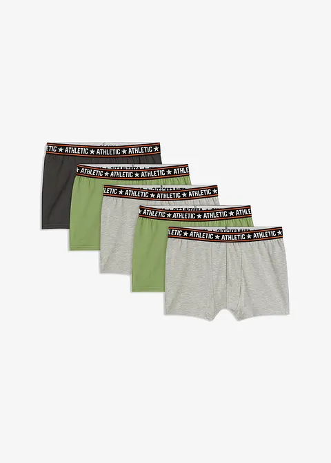 Boxershorts (5er Pack) in grau von vorne - bonprix Boxershorts (5er Pack) in grau von vorne - bonprix