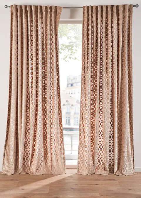 Jacquard Vorhang (1er Pack) in gold - bonprix Jacquard Vorhang (1er Pack) in gold - bonprix
