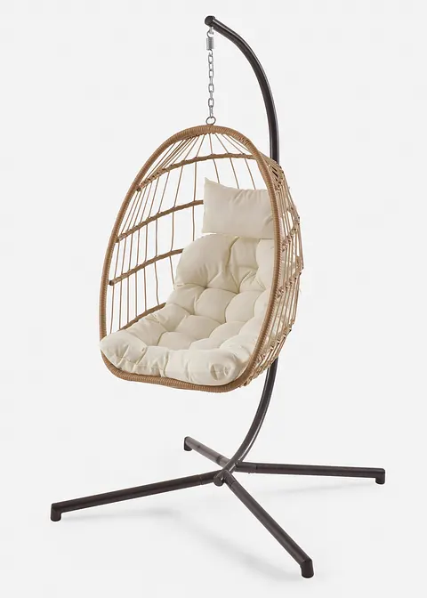 Hängesessel mit Ständer in beige von vorne - bonprix Hängesessel mit Ständer in beige von vorne - bonprix
