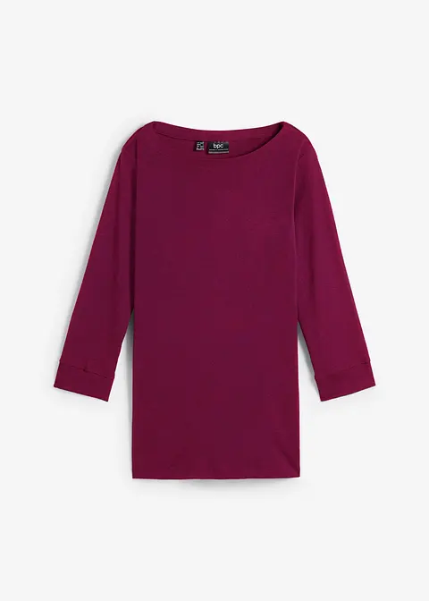 Langarmshirt aus reiner Bio-Baumwolle in lila von vorne - bonprix Langarmshirt aus reiner Bio-Baumwolle in lila von vorne - bonprix