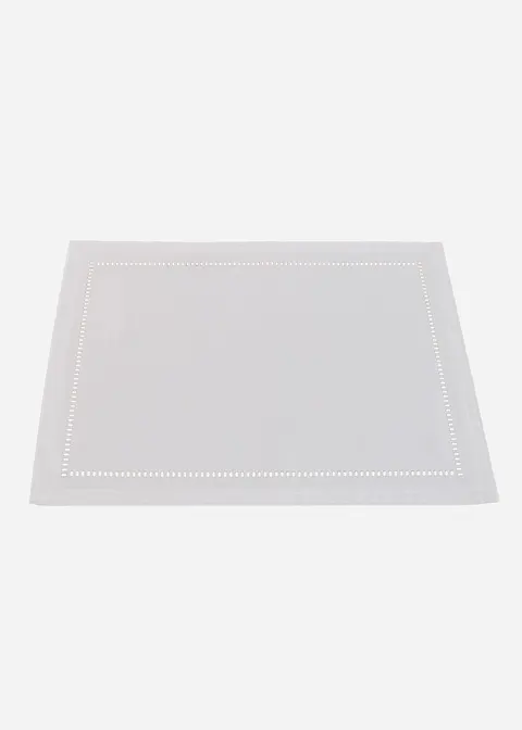 Tischset einfarbig (4er Pack) in weiß von vorne - bonprix Tischset einfarbig (4er Pack) in weiß von vorne - bonprix