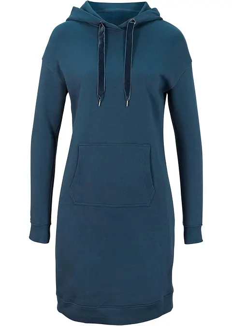 Sweatkleid aus reiner Baumwolle in blau von vorne - bonprix Sweatkleid aus reiner Baumwolle in blau von vorne - bonprix
