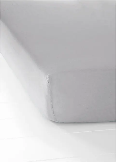 Jersey Spannbettlaken in grau von vorne - bonprix Jersey Spannbettlaken in grau von vorne - bonprix