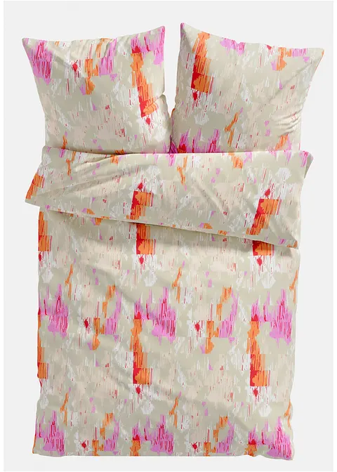 Bettwäsche mit grafischem Design in beige von vorne - bonprix Bettwäsche mit grafischem Design in beige von vorne - bonprix