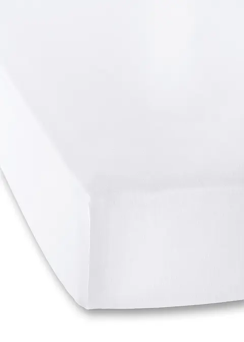 Jersey 40cm Spannbettlaken in weiß - bonprix Jersey 40cm Spannbettlaken in weiß - bonprix