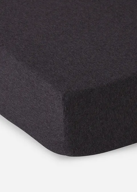 Jersey Melange Spannbettlaken in grau von vorne - bonprix Jersey Melange Spannbettlaken in grau von vorne - bonprix