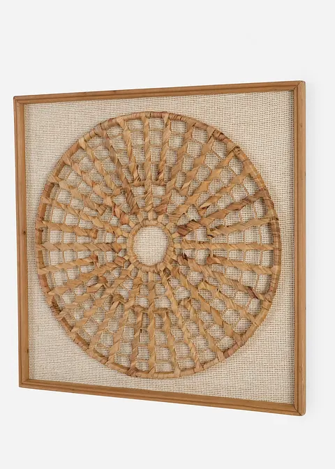 Wanddeko mit Rattangeflecht in beige von vorne - bonprix Wanddeko mit Rattangeflecht in beige von vorne - bonprix
