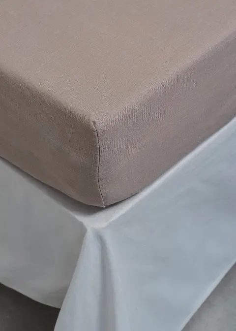 Hochwertiges Leinen Bettlaken in beige - bonprix Hochwertiges Leinen Bettlaken in beige - bonprix
