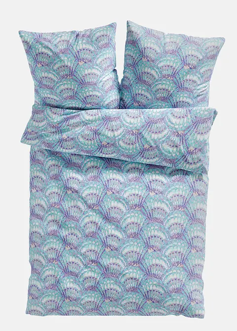 Bettwäsche mit Muscheln in blau von vorne - bonprix Bettwäsche mit Muscheln in blau von vorne - bonprix